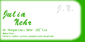 julia nehr business card